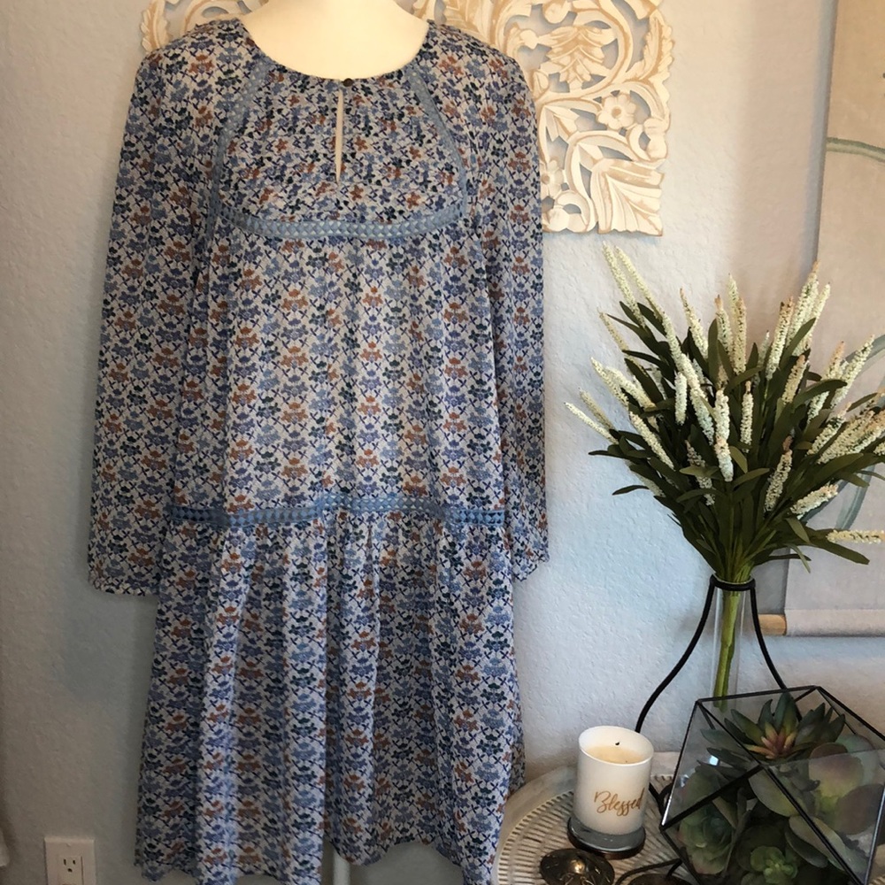 Holding Horses Betony Swing Floral Dress without Liner Cornflower 12